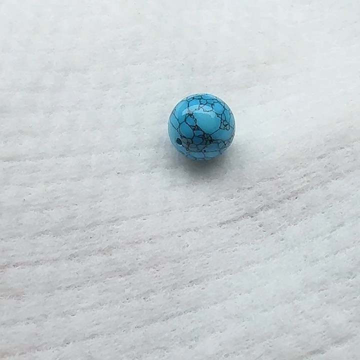 尺寸：12➕蓝网花纹圆珠 单珠一颗