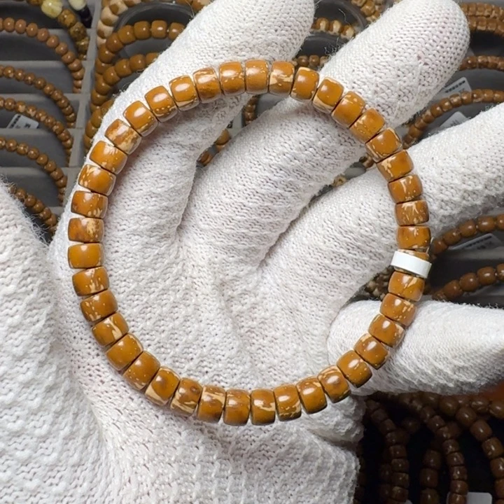 手串紫金鼠鼠尖纯肉火焰纹直切7*5尺暴力归圆