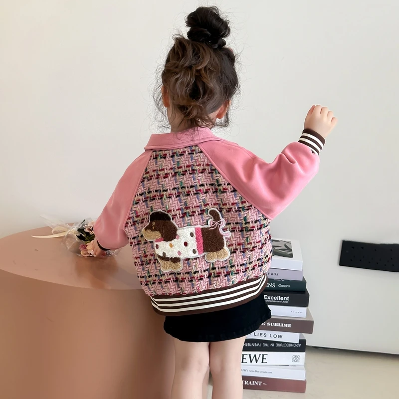 女童棒球服外套春秋款2025新款洋气时髦小香风女宝春季潮酷上衣春