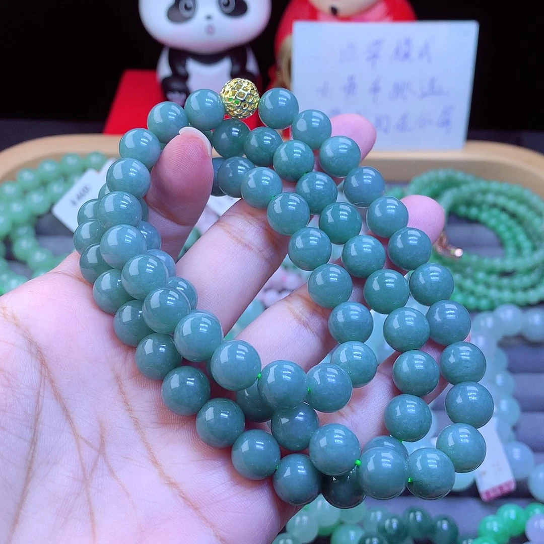 翡翠未镶嵌手链项链9.6