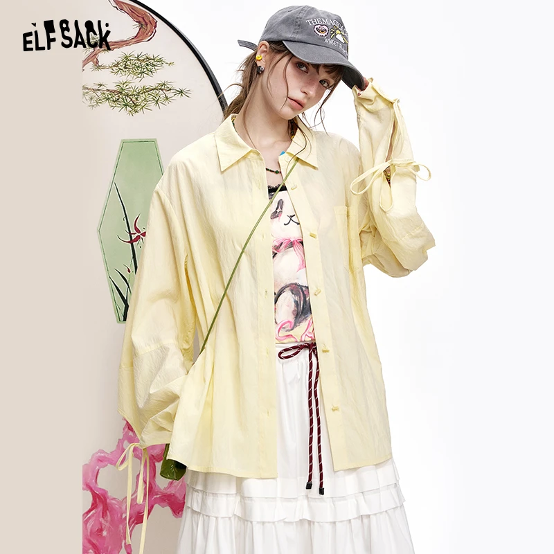 1046【赵老板】妖精的口袋多巴胺休闲长袖衬衫女2025年春夏新款