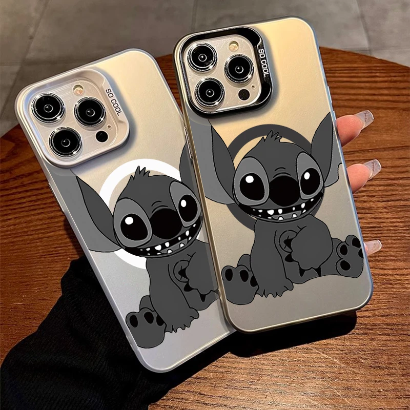 卡通史迪仔适用苹果17promax磁吸手机壳iPhone15/16全包13/14防摔