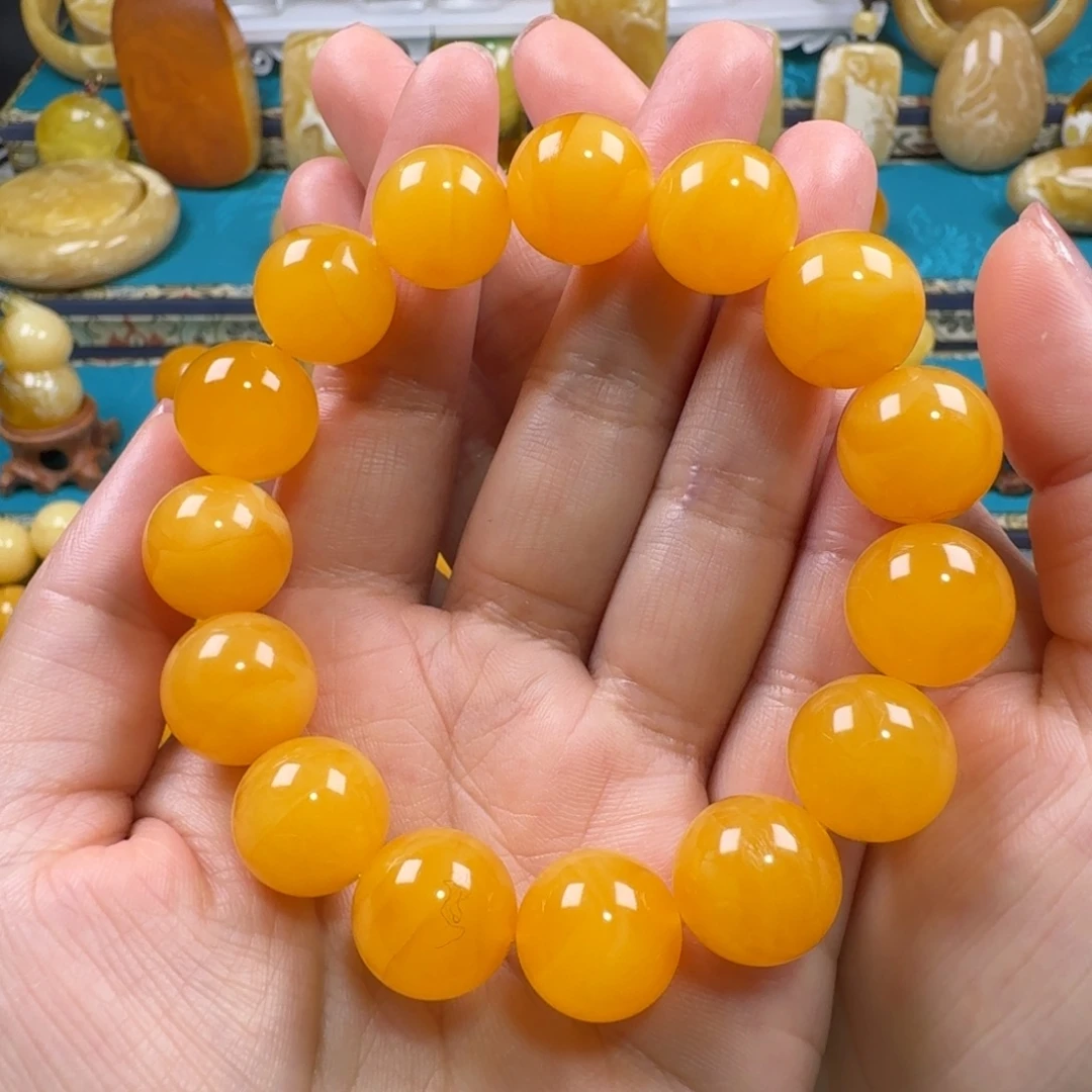 琥珀未镶嵌手链同料