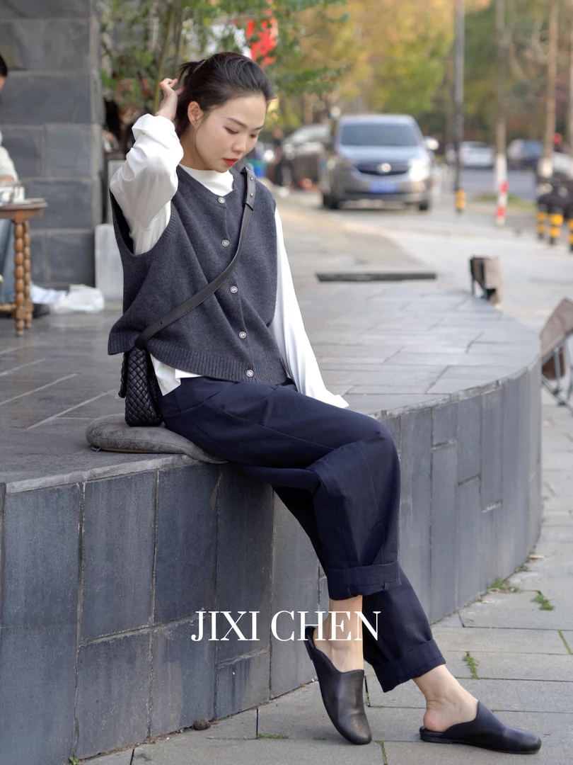 【JIXI CHEN】设计师款开衫马甲MC-88519