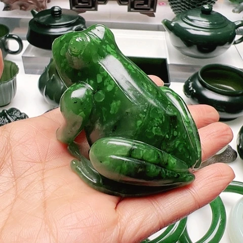 和田玉（碧玉）挂件未镶嵌清***荻