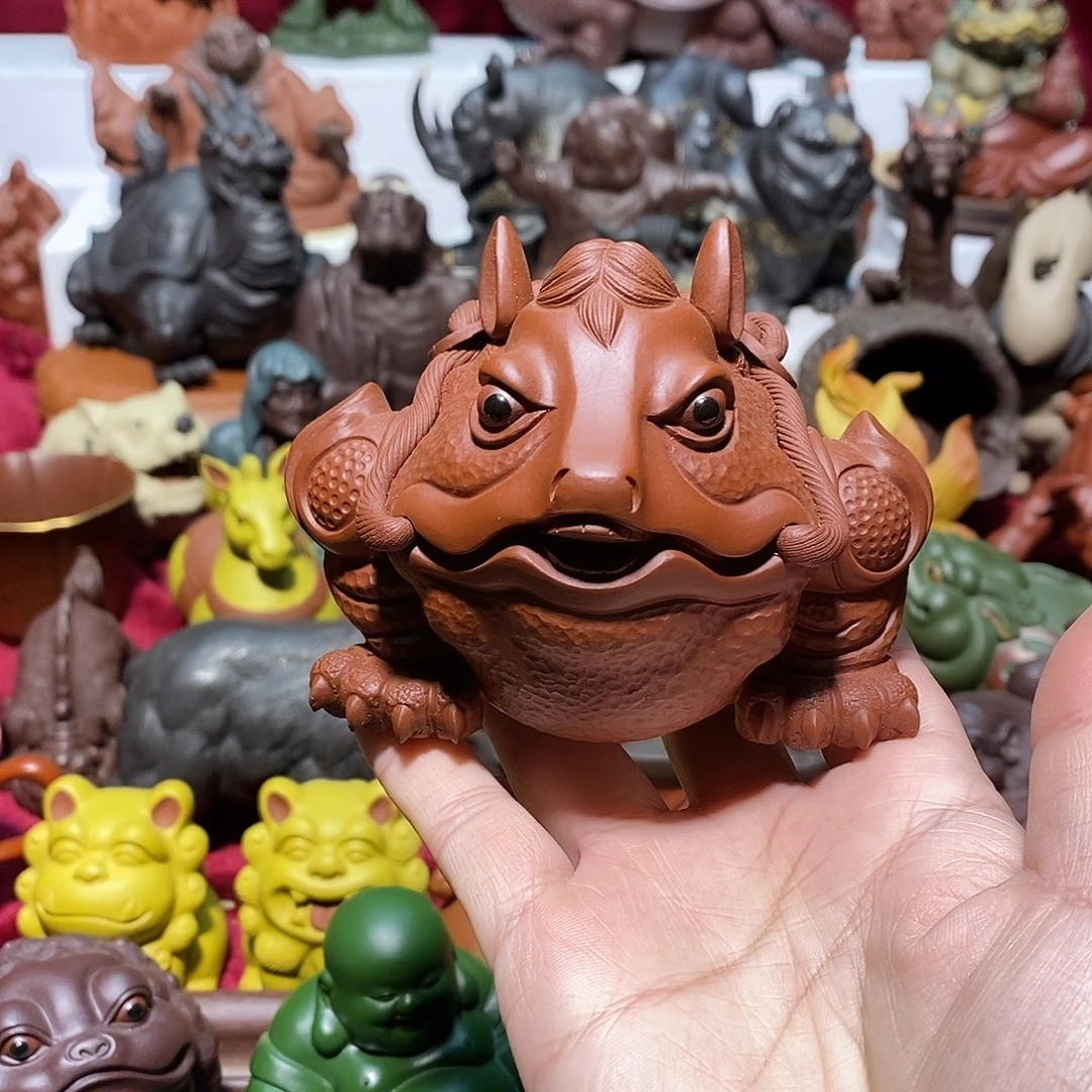 茶宠紫砂宜兴紫砂马蟾