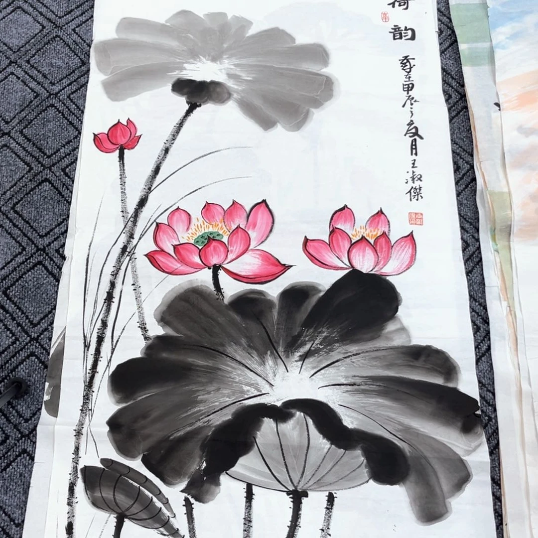可***)国画王老师四尺开花鸟作品赵