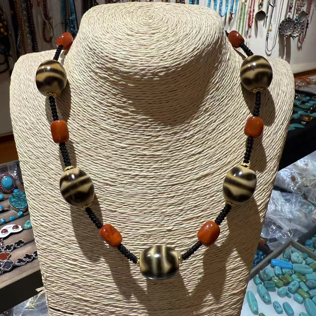 非金属莫桑石项链 10号项链（大气红珊珊达洛）