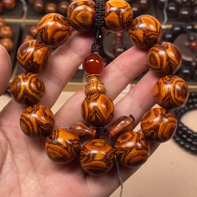 【闪购商品】黄花梨/降香黄檀手串/手链哥**说海南黄花梨1.8对眼