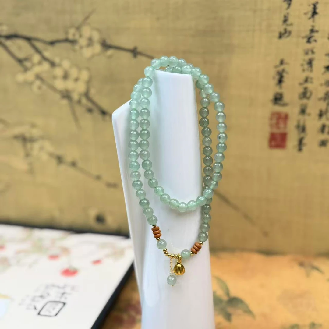 DH-1239-东陵玉莲蓬三圈手串6mm（带礼盒）