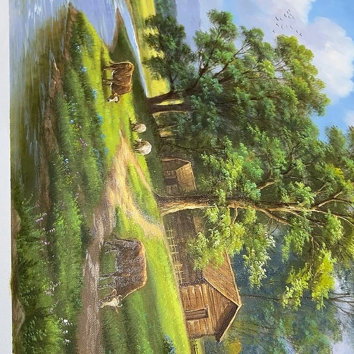 自***然油画好喜欢嘻嘻影子嘻嘻