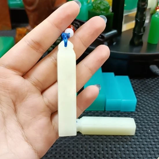 寿山石印石芙蓉青如意纽