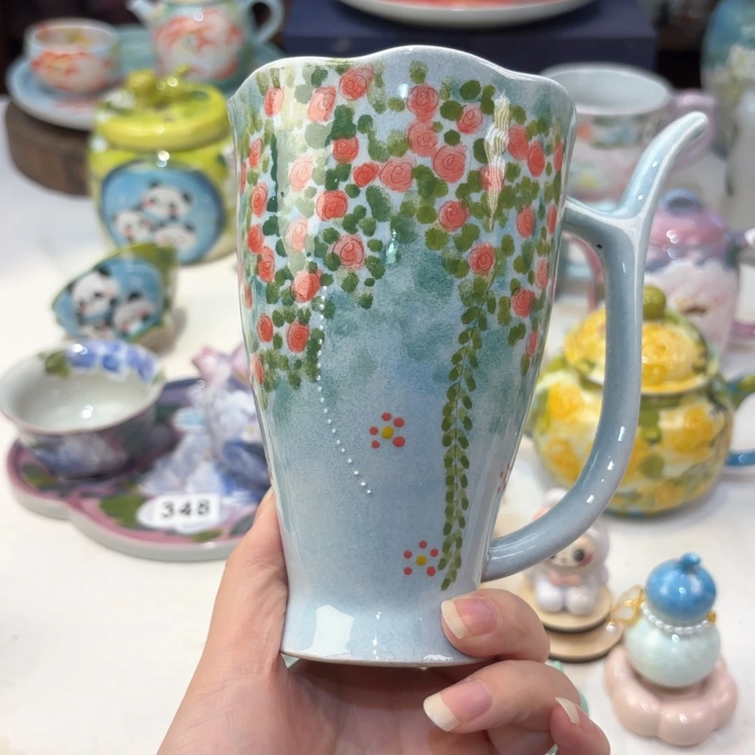 景德镇手绘高温釉下彩陶瓷茶具