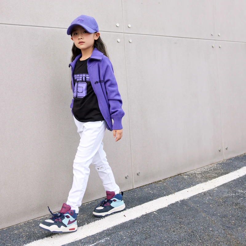 JOJO童装毛衫外套儿童春秋女童牛仔男童休闲大童连帽13322383