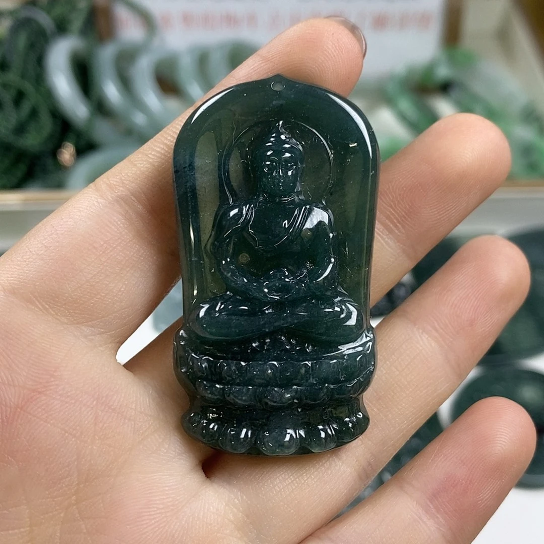 翡翠未镶嵌颈饰1-17翡翠A货挂件