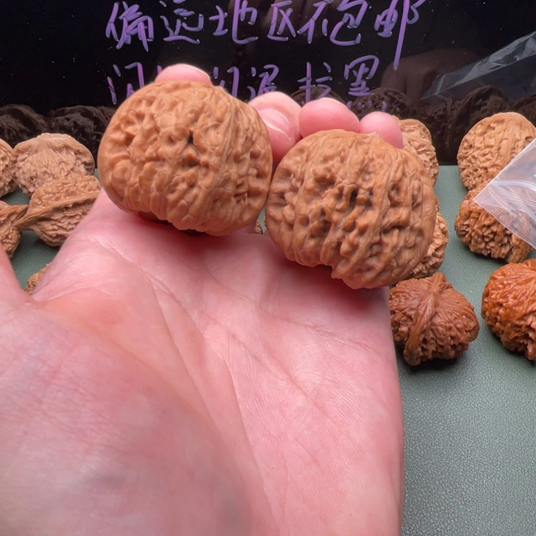 核桃把件40全品平谷凹底