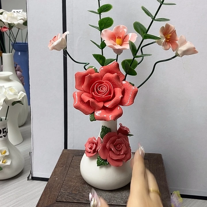 陶瓷纯手工捏花设计