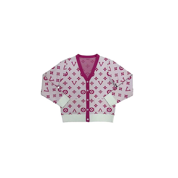 【妮妮推荐】长袖毛针织衫粉色针织打底开衫秋冬季时尚开衫毛衫 045