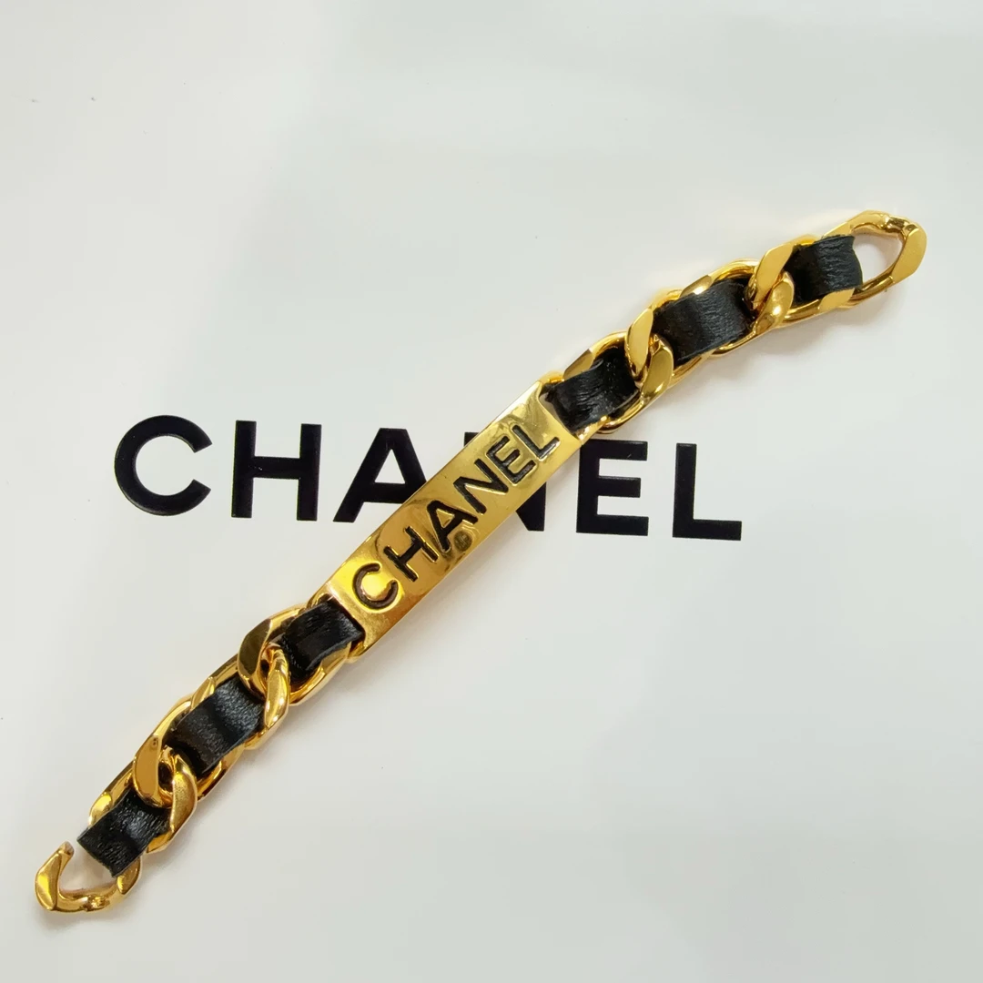 95新 Chanel/香奈儿 Chanel vintage香奈儿中古皮穿手链
