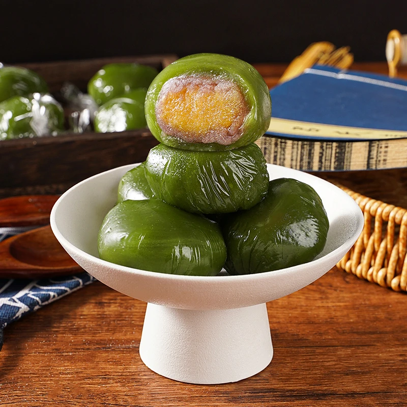 【艾草青团】青汁糕团蛋黄肉松糯叽叽手工传统零食糍粑糕点清明果