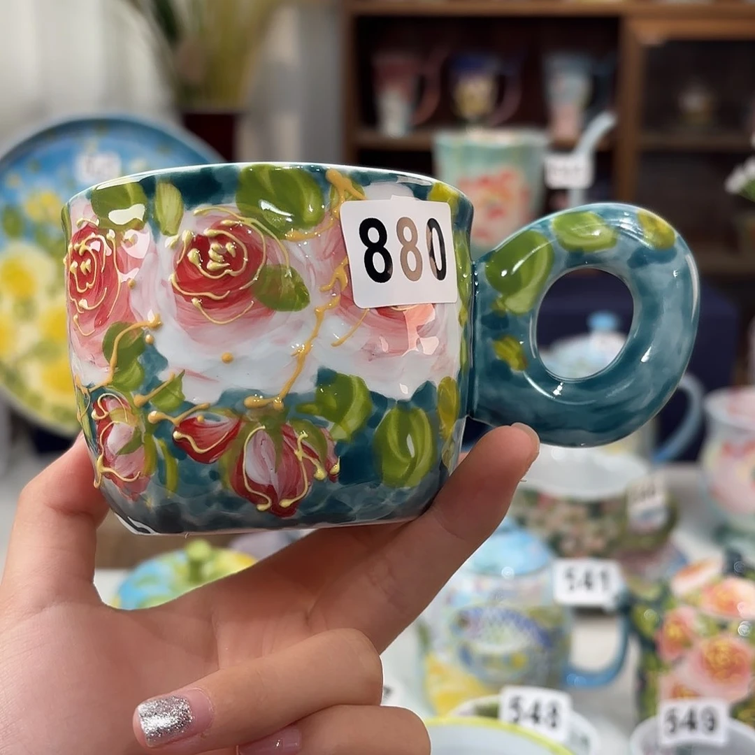 景德镇手绘高温釉下彩陶瓷茶具
