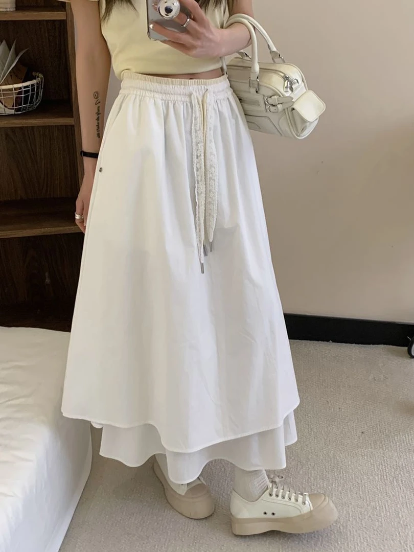 阿悄家 夏季新款 韩系双层花苞裙 #7211