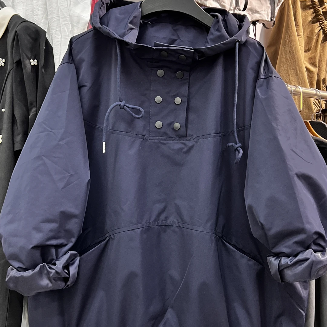 女长袖半开领静奢风连帽短外套休闲小香风地雷系