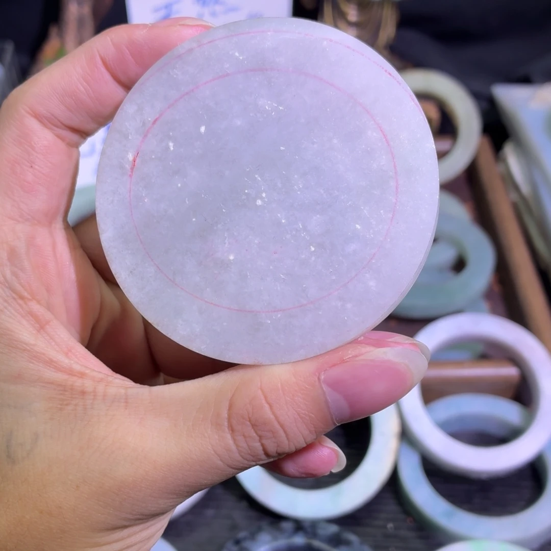 定制翡翠未镶嵌翡翠A货毛胚手镯定制