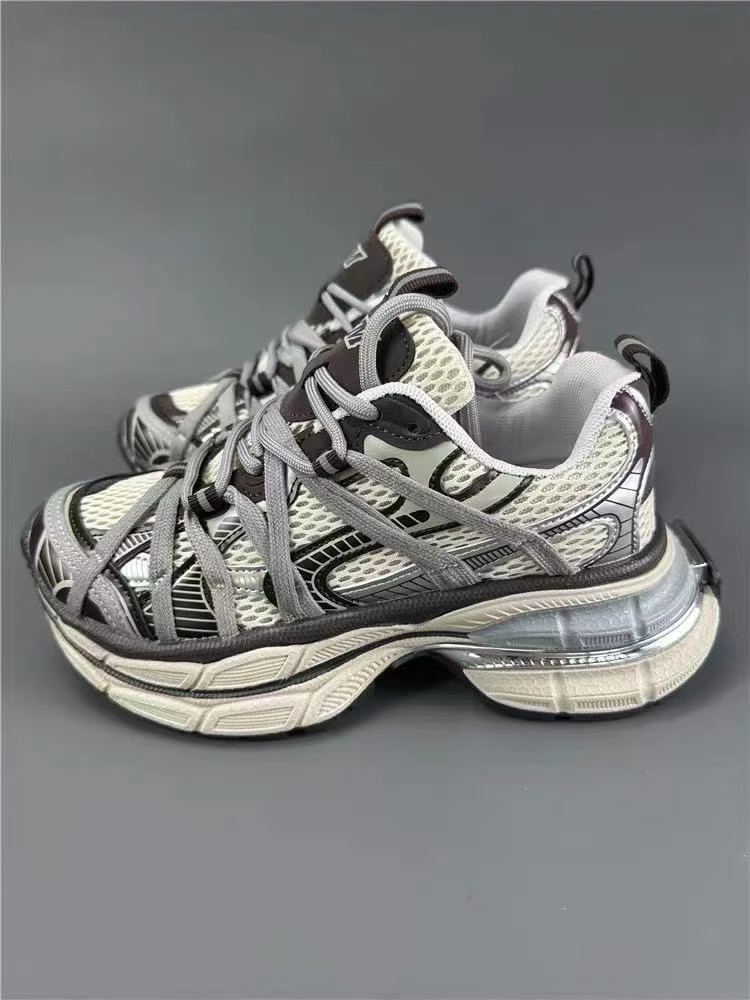 25年冬韩版厚底交叉系带设计休闲老爹鞋单鞋