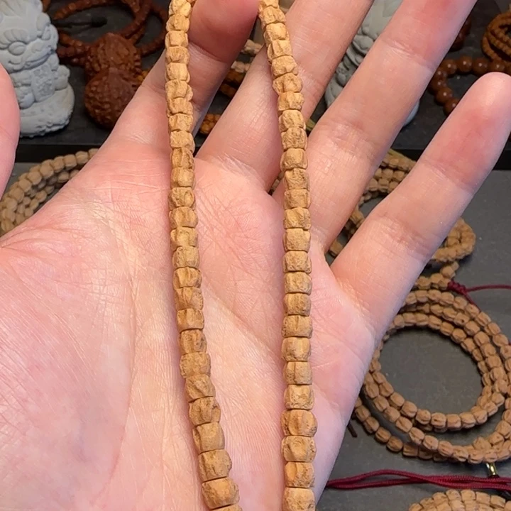 柏香籽/百香籽手串麻皮方块