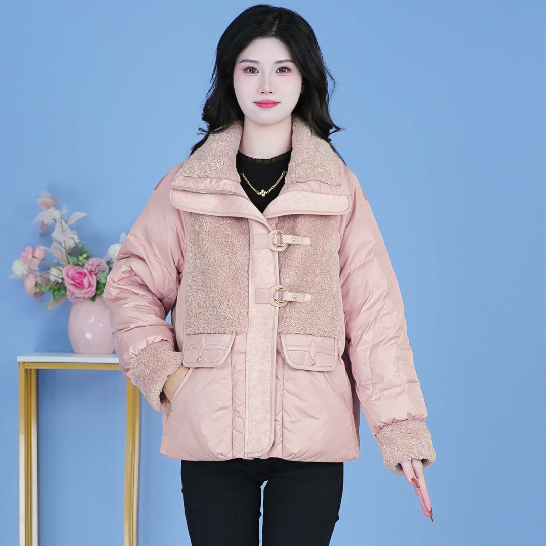 【SJYF5162】2024年秋冬新款时尚洋气宽松保暖加厚休闲显瘦羽绒服