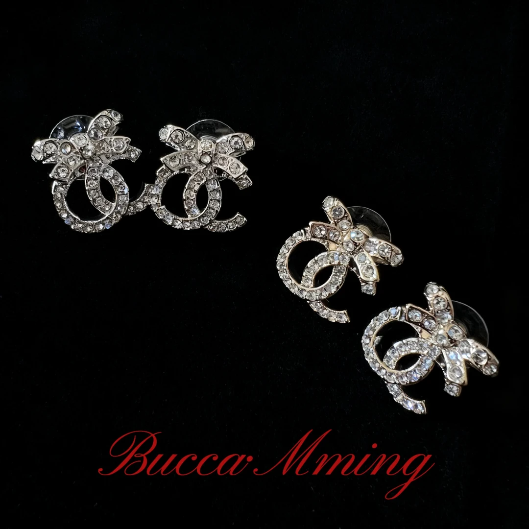 合金耳饰 Mming 臭奶蝴蝶结耳钉