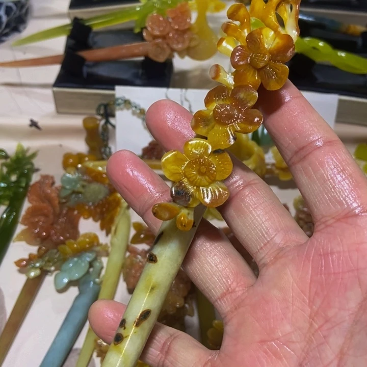 蛇纹石玉发簪未镶嵌克****记