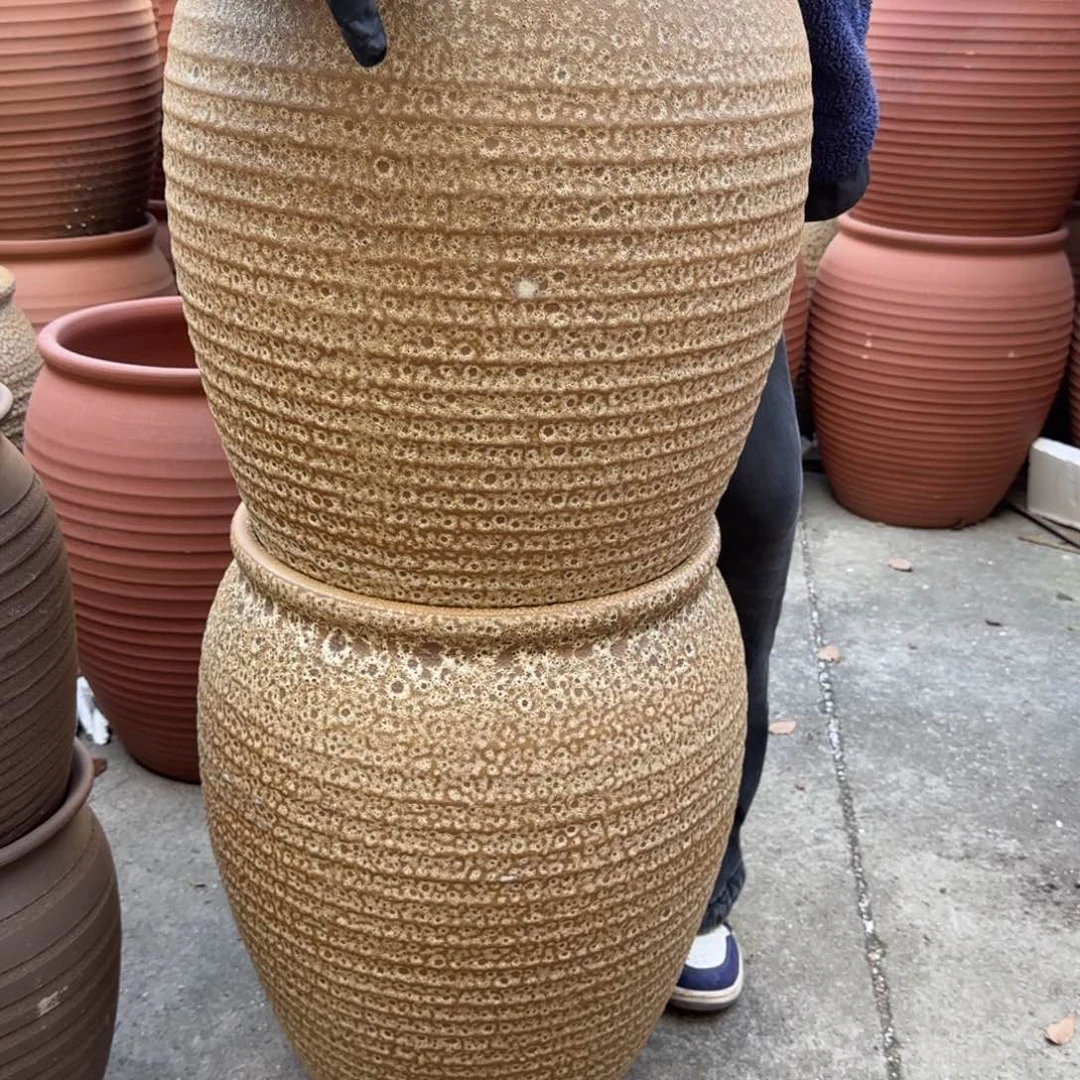 紫砂花盆口35高50宜兴紫砂