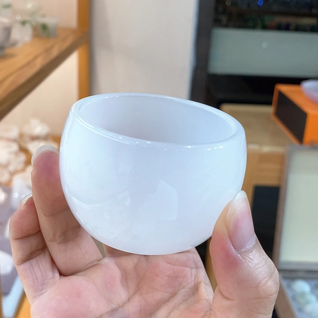 手工艺品琉璃白玉琉璃客杯