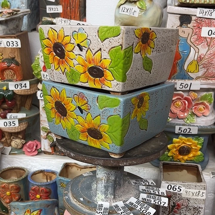 粗陶材质多肉花盆
