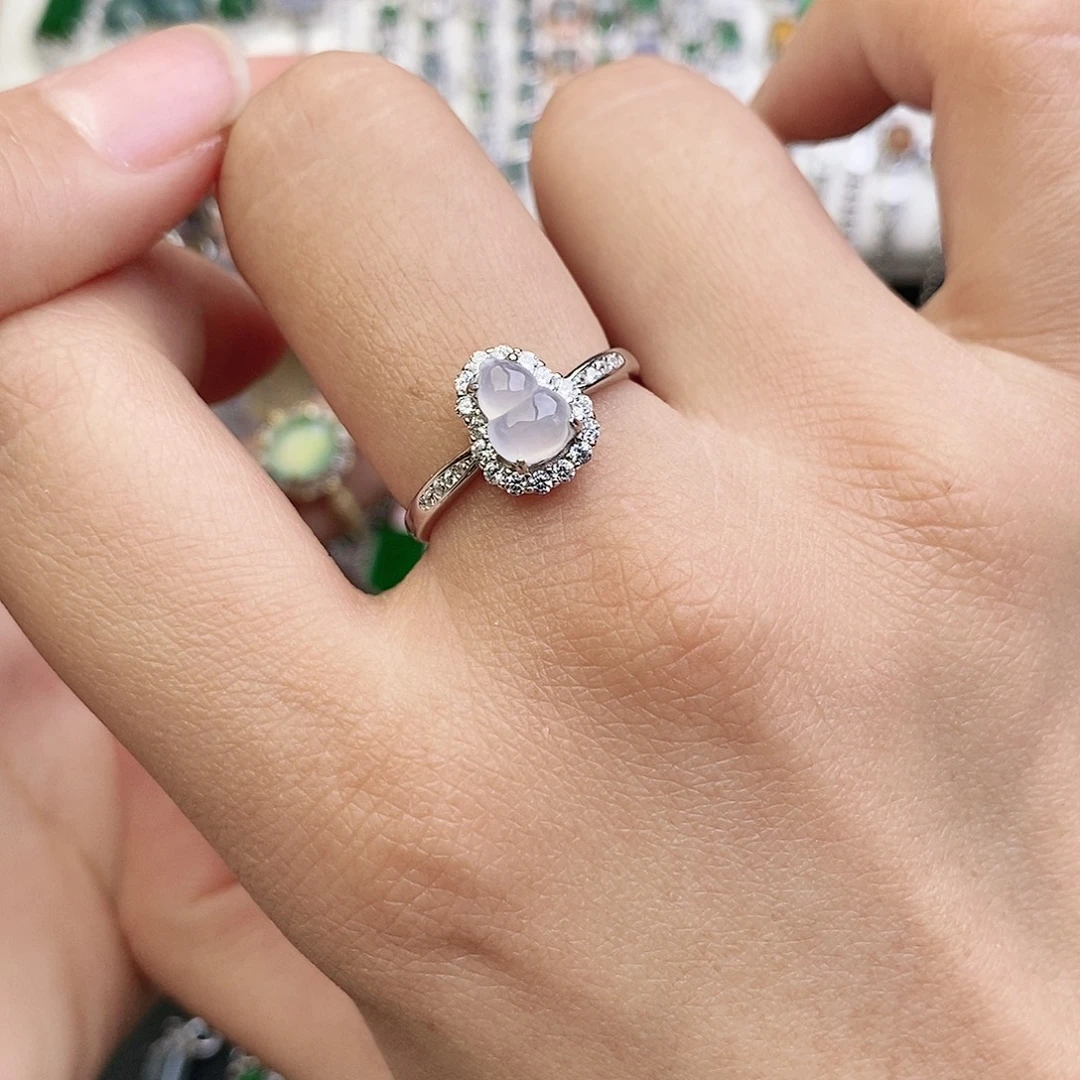 翡翠银S925镶嵌戒指