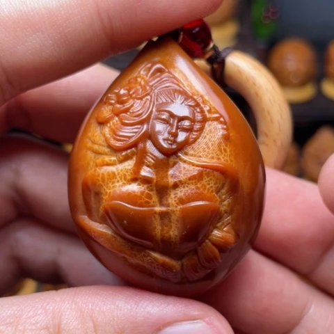 橄榄核手串/手链美女生命三面3.8左右单子竹环穿配