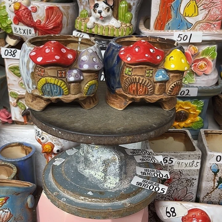 粗陶材质多肉花盆