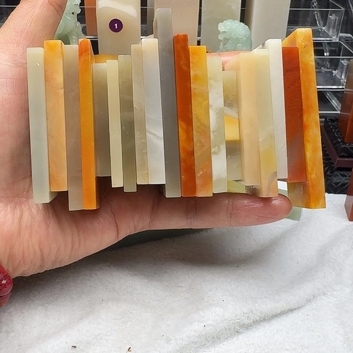 张***刻寿山石印石老挝牌子19个