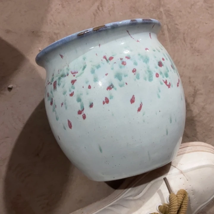 紫砂花盆口径17高度17一只小瑕疵