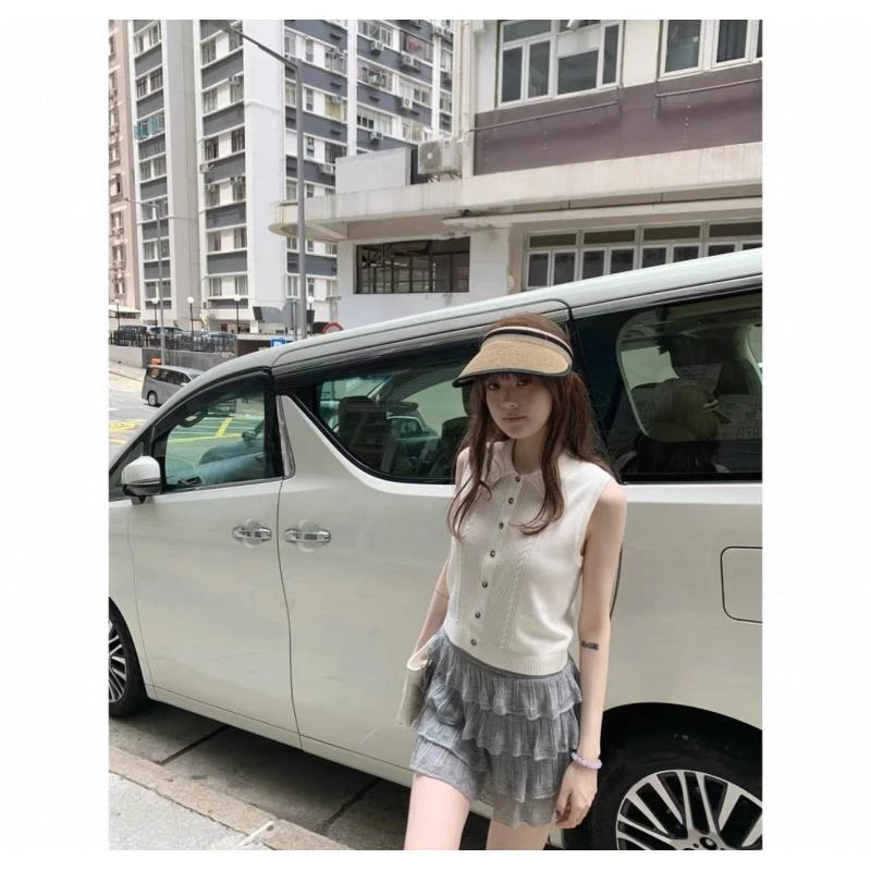 白色/灰色短裙  666