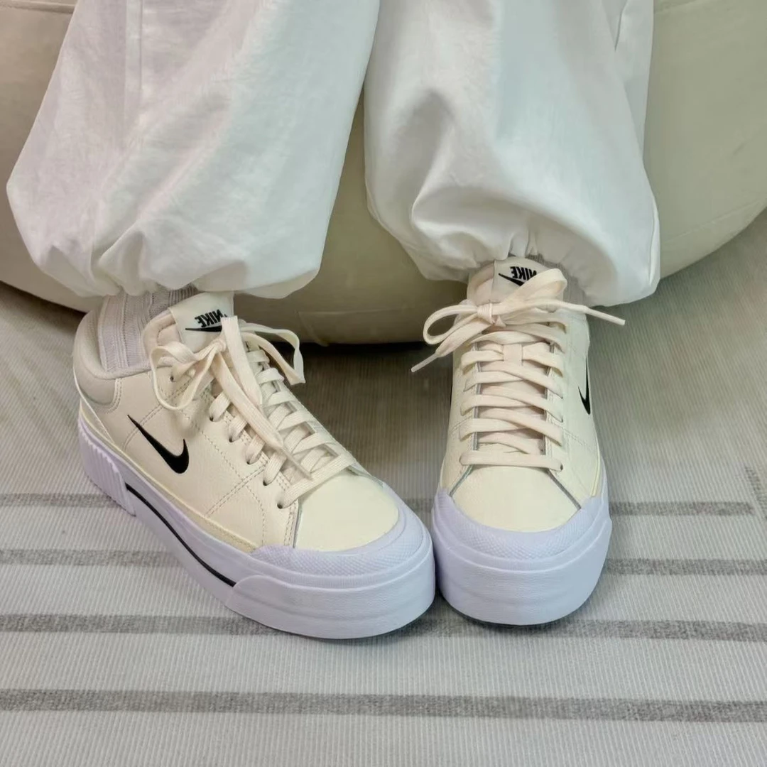 NIKE/耐克 CourtLegacy增高休闲低帮运动女松糕板鞋FV5526-101