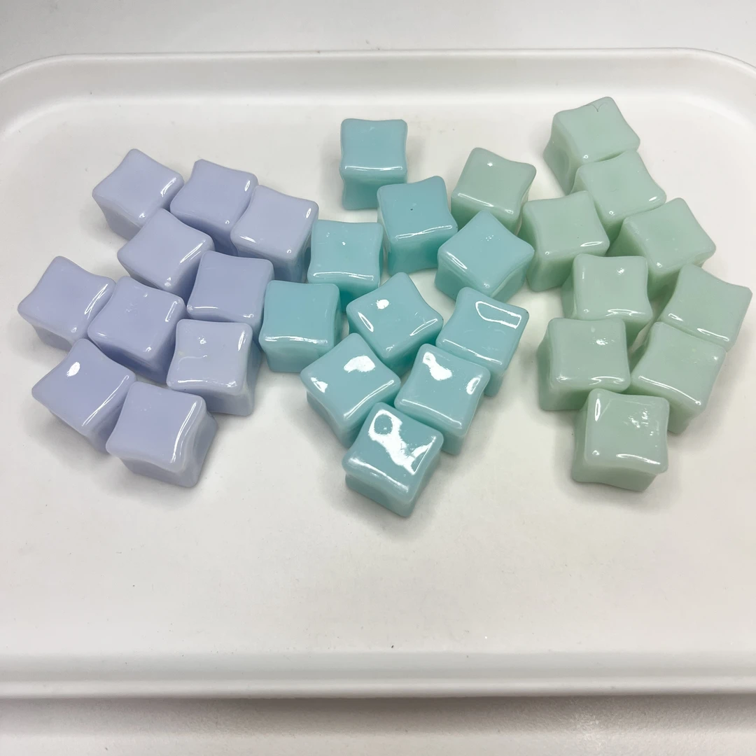 【极限三选一】一包5个冰块奶油色夜光细闪冰块DIY亚克力摆件