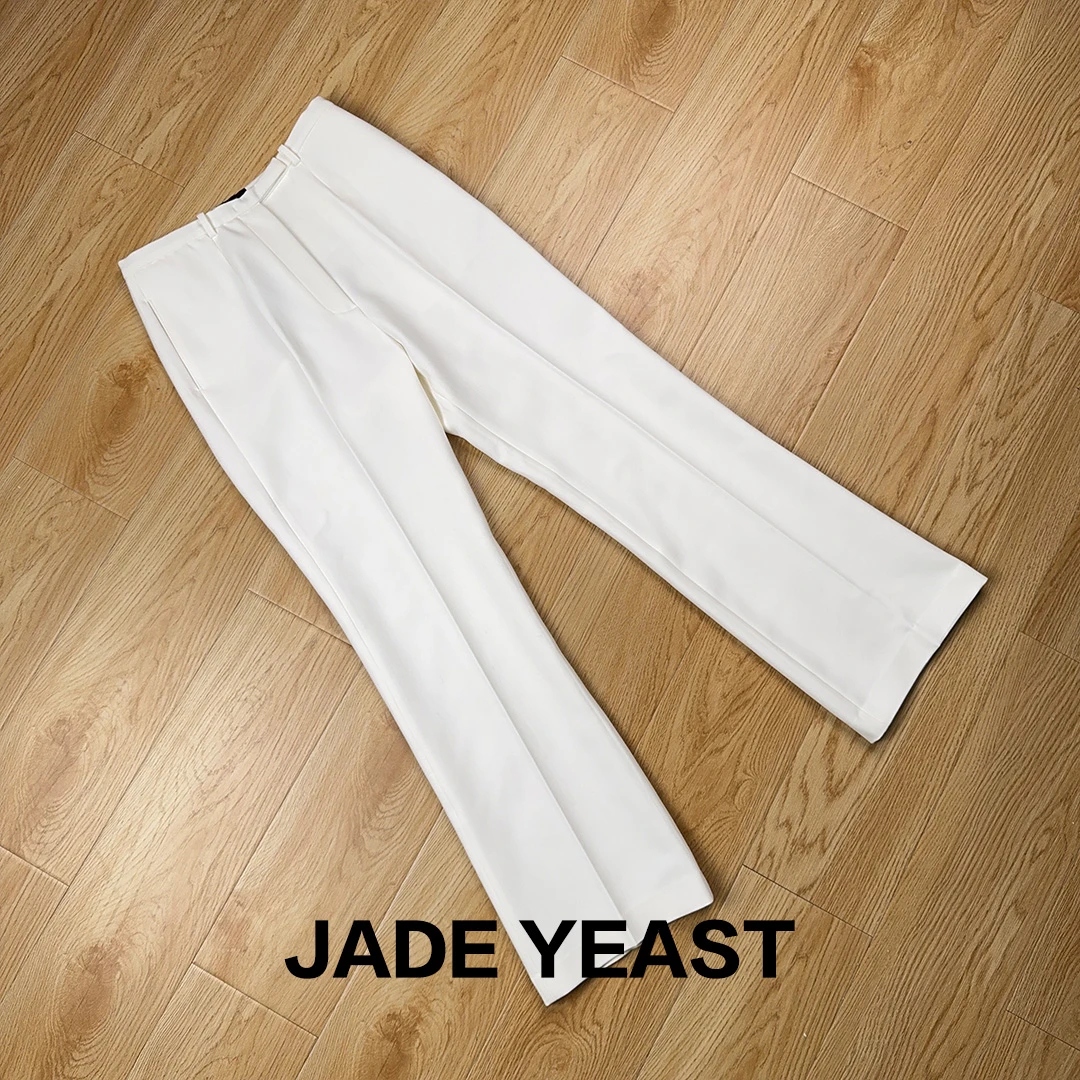JADE YEAST|简约直筒白色西裤-50924