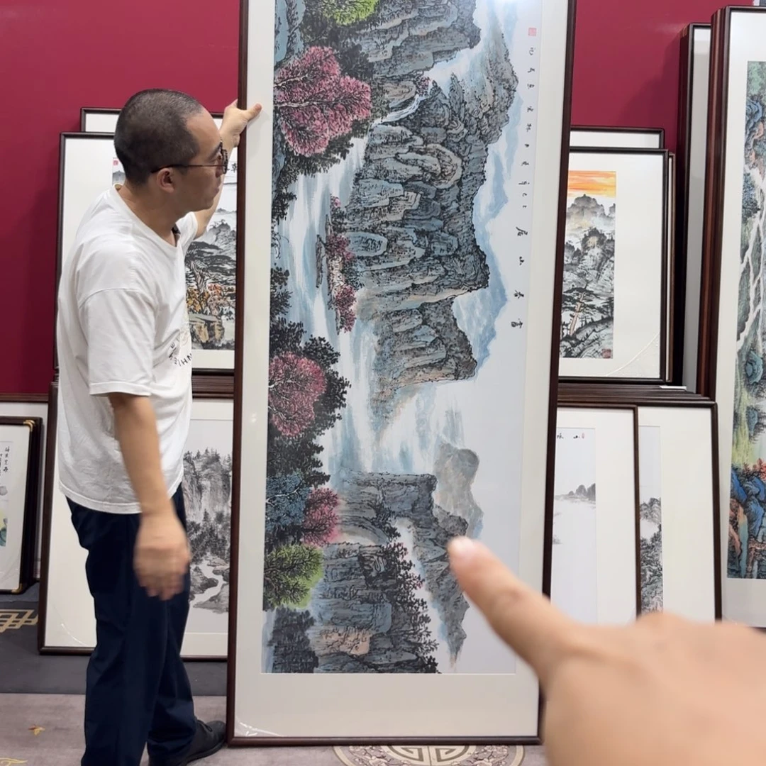 国画手绘作品带框210个/80