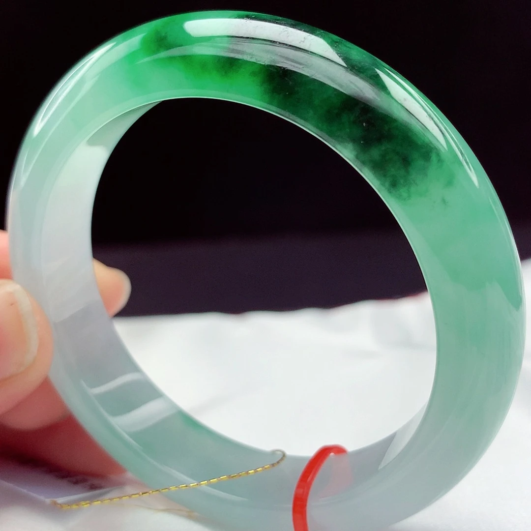 翡翠未镶嵌手镯53圈004