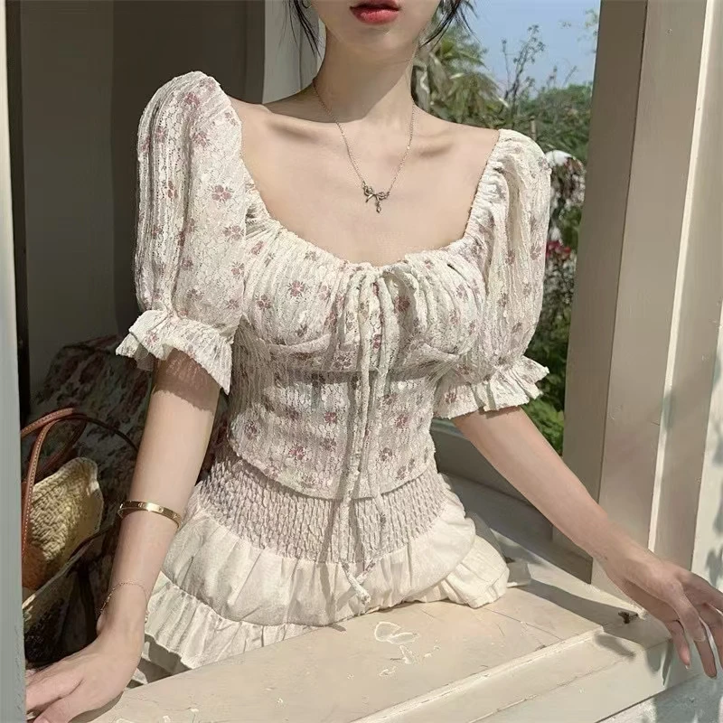 直播特供款衣服蕾丝气质气质