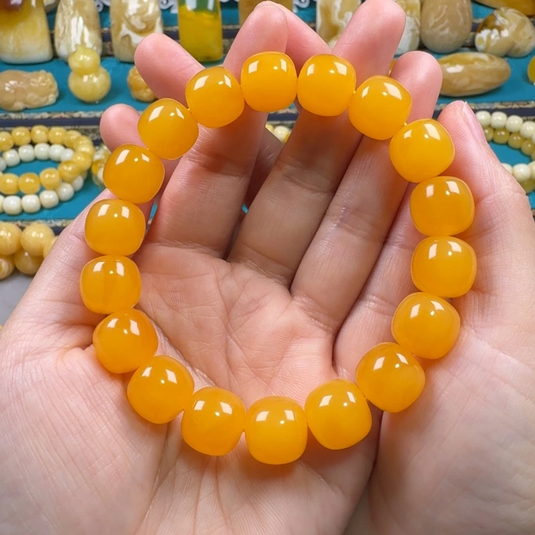 琥珀未镶嵌手链同料