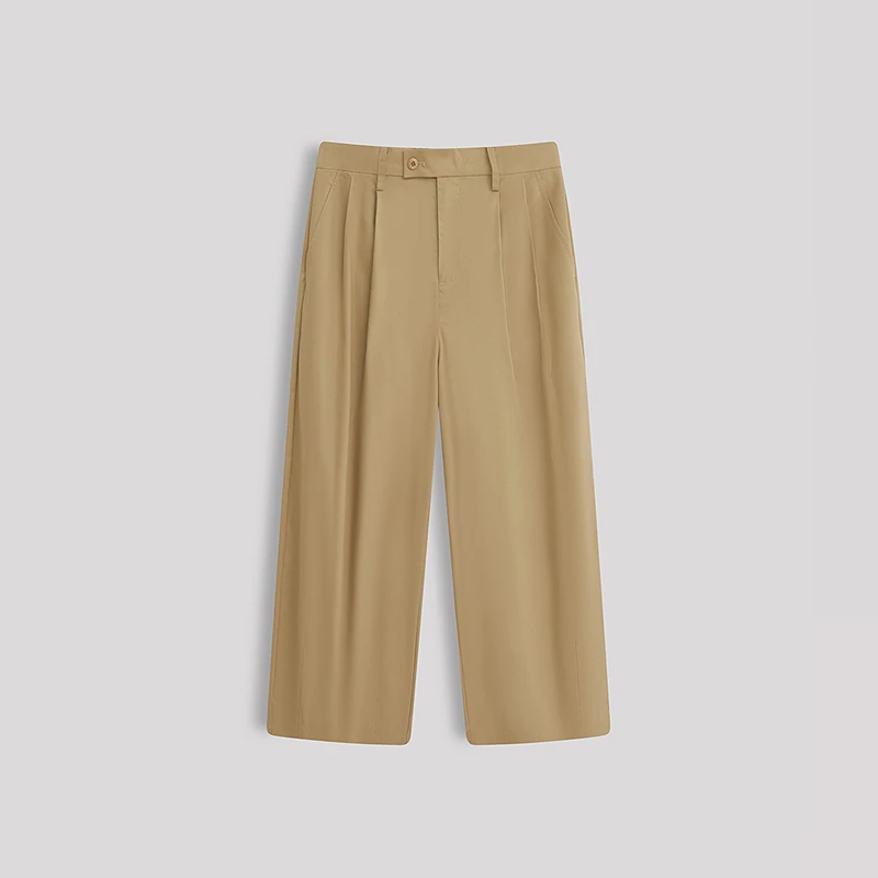 broadcast/播半橡筋腰直筒休闲裤DDS2KD5918